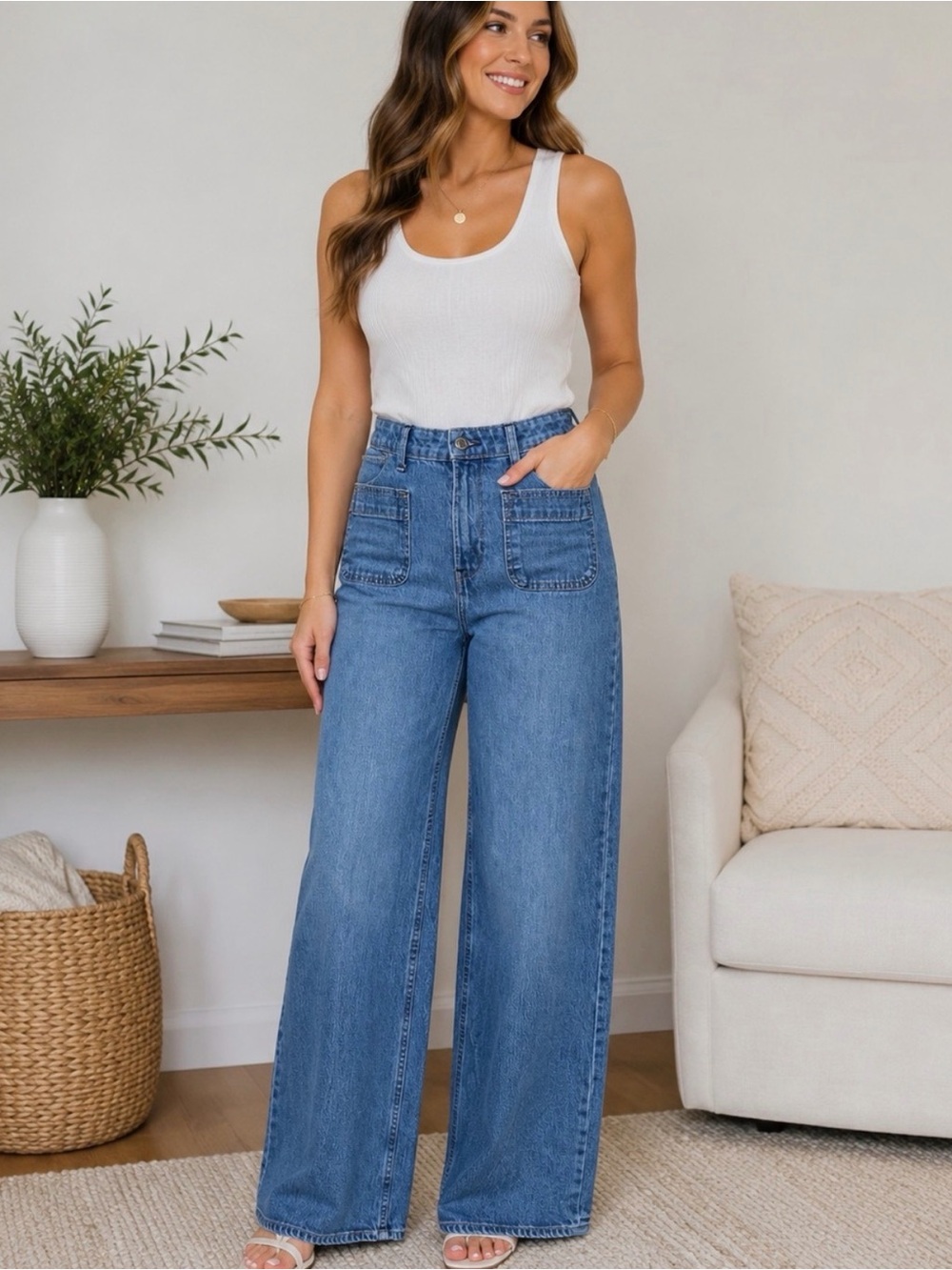 Free Assembly Women’s wide leg jeans